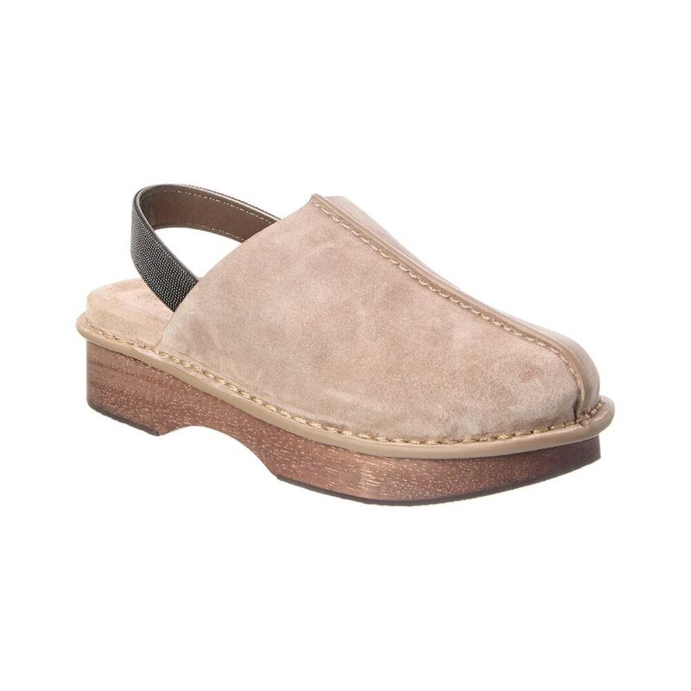 Brunello Cucinelli Suede Mule, Beige